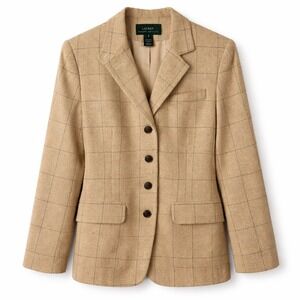 Lauren Ralph Lauren Riding Jacket Equestrian Horse Button 8 100% silk old money